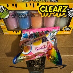 Clearz Slime Set - Pink, Blue, Orange